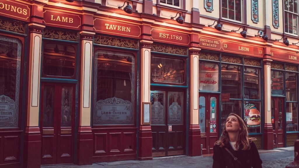 Overdekte markt in Londen, Engeland