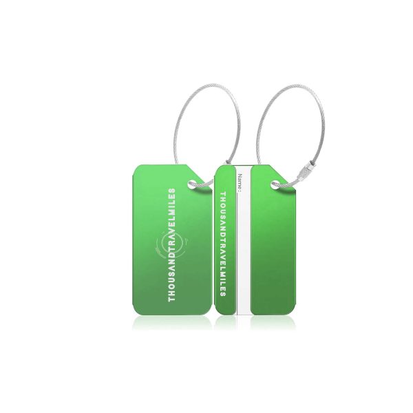 Aluminium bagagelabel groen | 2 stuks