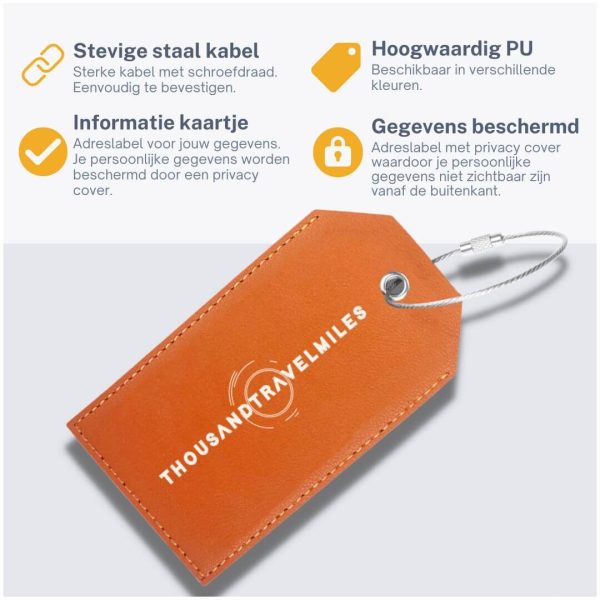 informatie bagagelabel oranje
