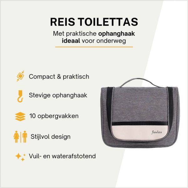 Grijs beige toilettas voordelen