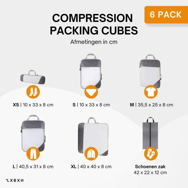 Afmetingen Packing Cubes