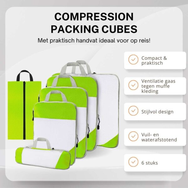 Compression Packing Cubes - Groen