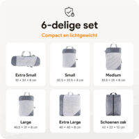 Compressie-Packing-Cubes-–-6-delige-Grijs-–-Thousandtravelmiles-Maten
