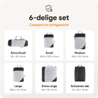 Compressie-Packing-Cubes-–-6-delige-Zwart-–-Thousandtravelmiles-Maten