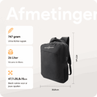 rugzak - Afmetingen - 2