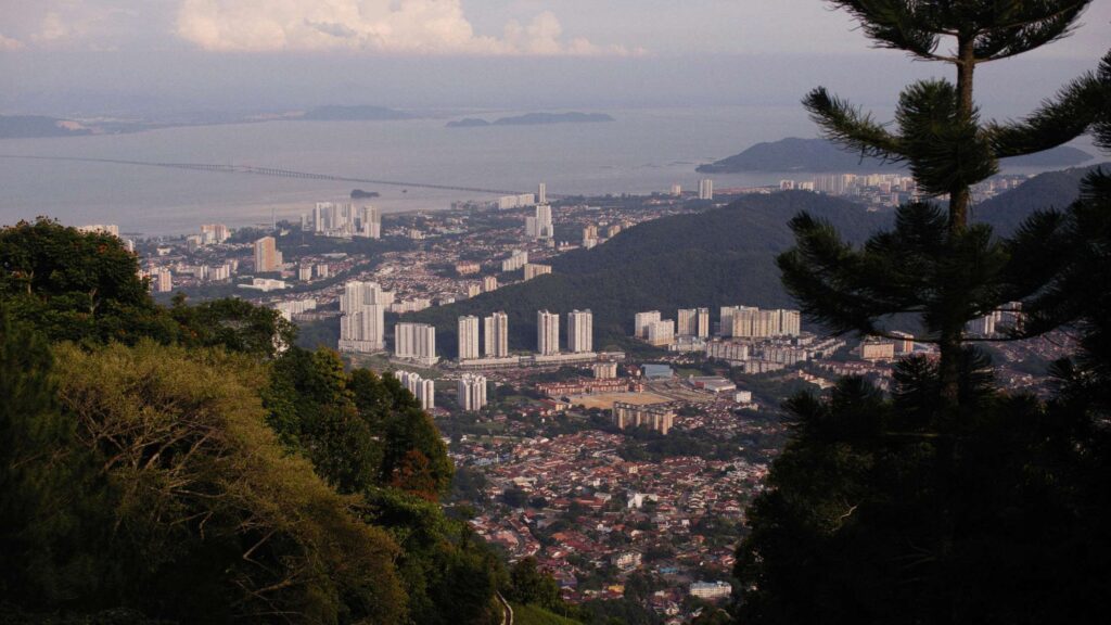 Uitzicht over Georgetown, Penang in Maleisië