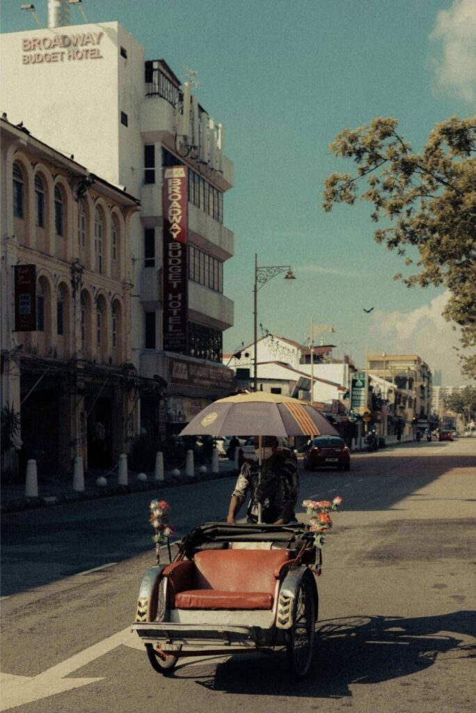 Fiets taxi in Georgetown, Maleisië