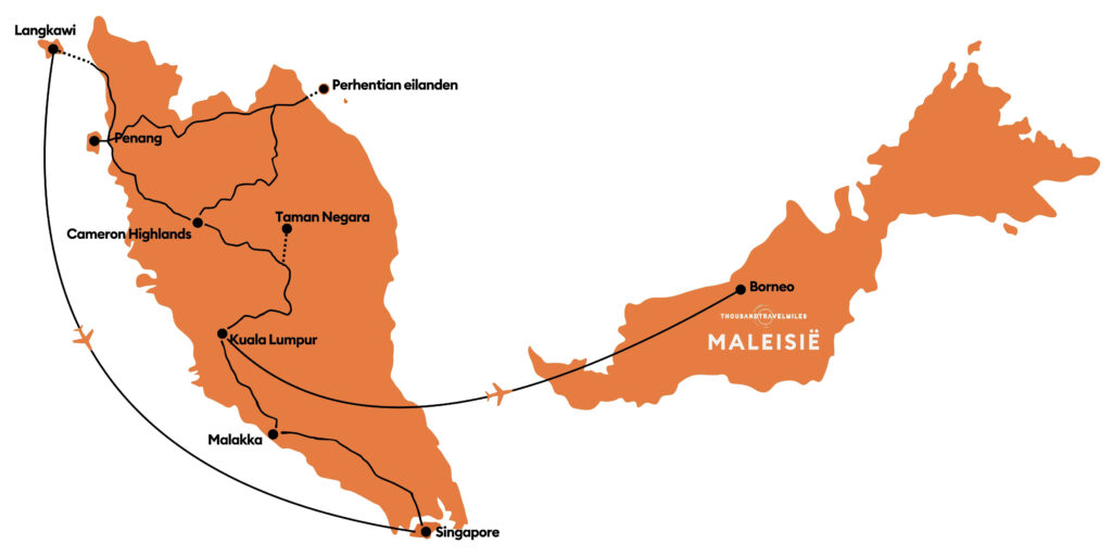 Alternatieve Maleisië en Singapore route