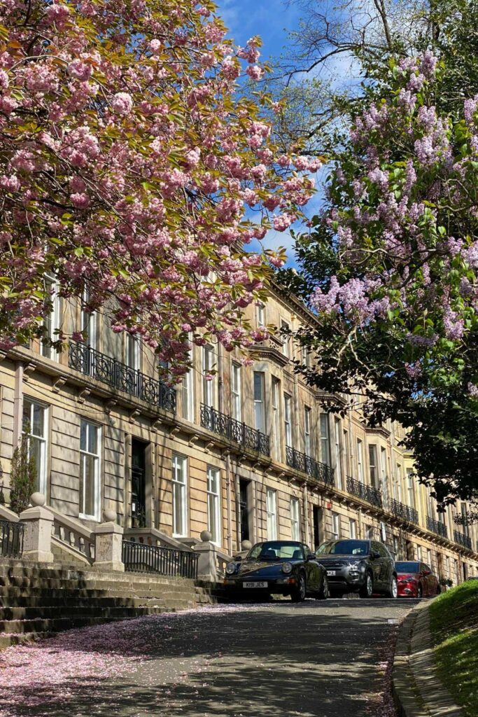Glasgow schotland in de lente