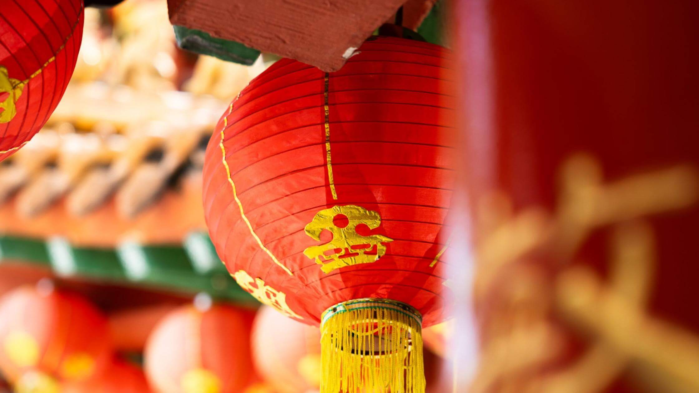 Lampionnen in Thean Hou Tempel, Kuala Lumpur