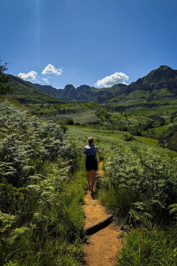 Hike in  Drakensbergen Bergville Zuid-Afrika