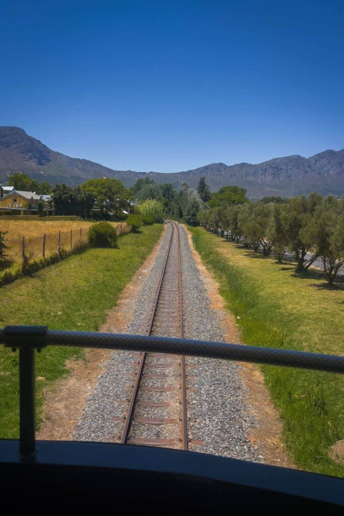 Uitzicht vanaf Wijntram Franschhoek