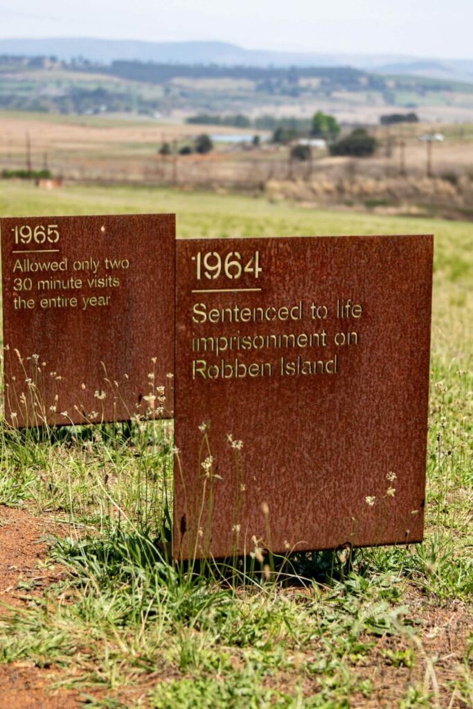 Borden op Robbeneiland in Kaapstad