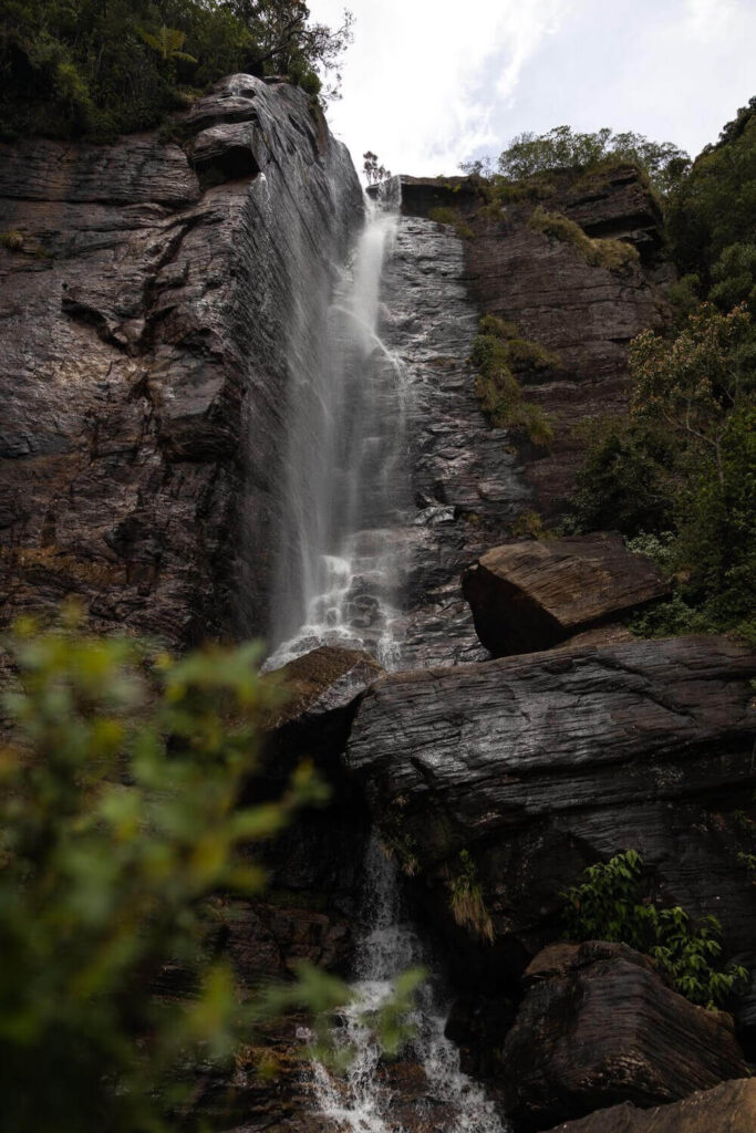 Lovers Leap waterval in Nuwara Eliya, Sri Lanka