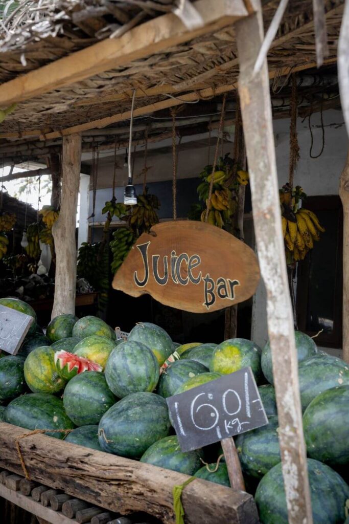 Juice bar in Sri Lanka