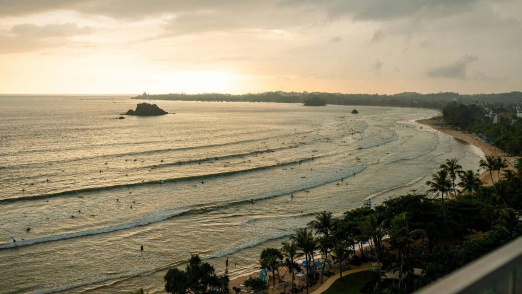 Weligama beach in Sri Lanka